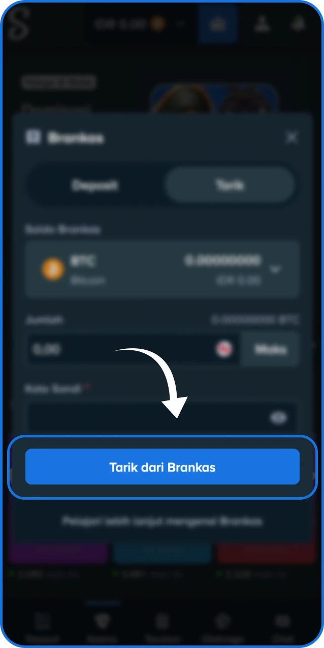 Lakukan konfirmasi dan masukkan kode 2FA untuk memvalidasi transaksi di Stake Indonesia.